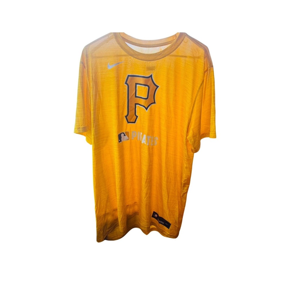Nike Pittsburgh Pirates Shirt Mens Large Black MLB Baseball Authentic Collection